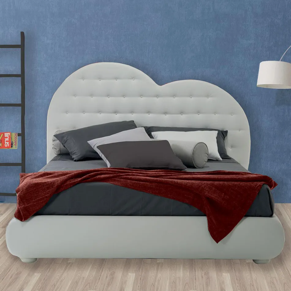 Luxusní manželská postel s boxem a Swarovski Made in Italy – Little Heart Viadurini