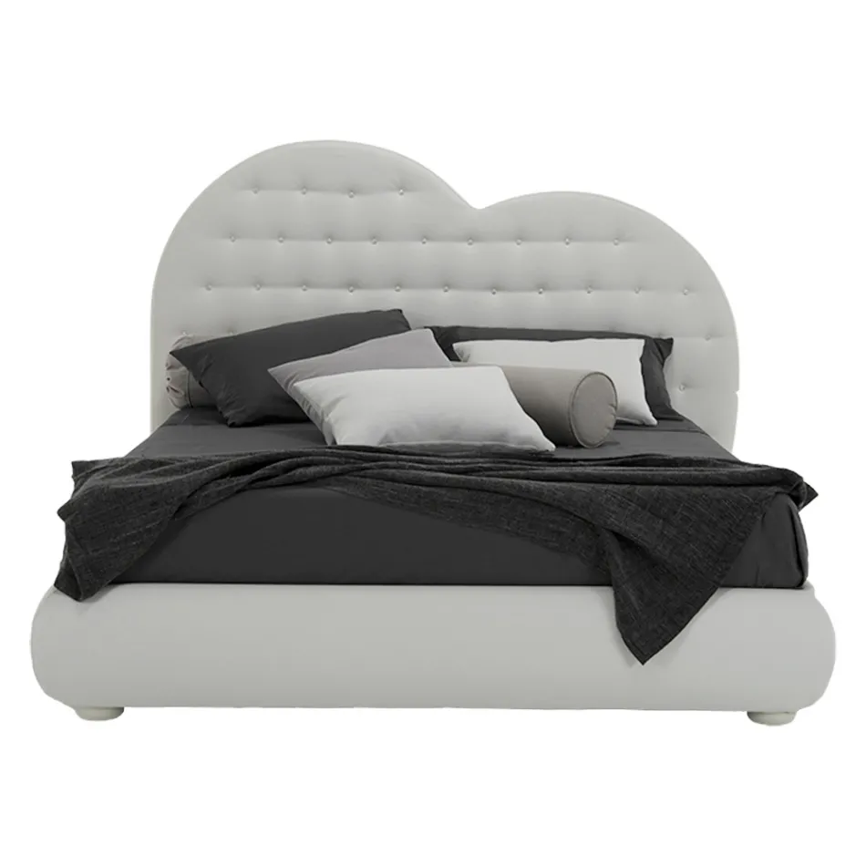 Luxusní manželská postel s boxem a Swarovski Made in Italy – Little Heart Viadurini