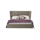 Luxusní manželská postel s boxem a čelem Capitonnè Made in Italy - Papero Viadurini