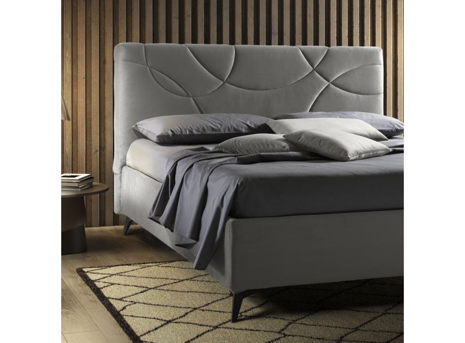 Čalouněná manželská postel s úložným boxem Made in Italy - Slunečnice