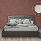 Čalouněná manželská postel s boxem z ekokůže nebo látky italské výroby - Nasello Viadurini