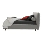 Čalouněná manželská postel s boxem, látka nebo ekokůže Made in Italy - Lardino Viadurini