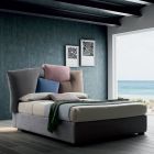 Čalouněná manželská postel s látkovým kontejnerem - Belle Viadurini