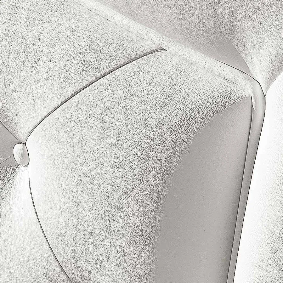 Dvoulůžko čalouněné faux kůže s krabicí 160x190 / 200 cm Agly Viadurini