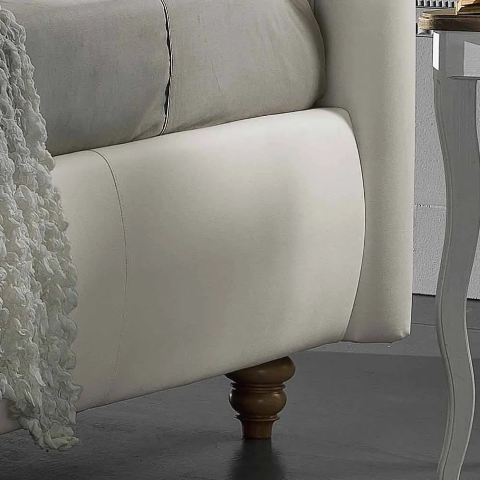 Dvoulůžko čalouněné faux kůže s krabicí 160x190 / 200 cm Agly Viadurini