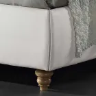 Dvoulůžko čalouněné faux kůže s krabicí 160x190 / 200 cm Agly Viadurini