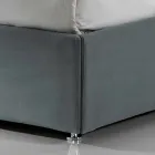 Současná čalouněné dvoulůžko s krabicí vrcholit 160x190 / 200 cm Slunce Viadurini