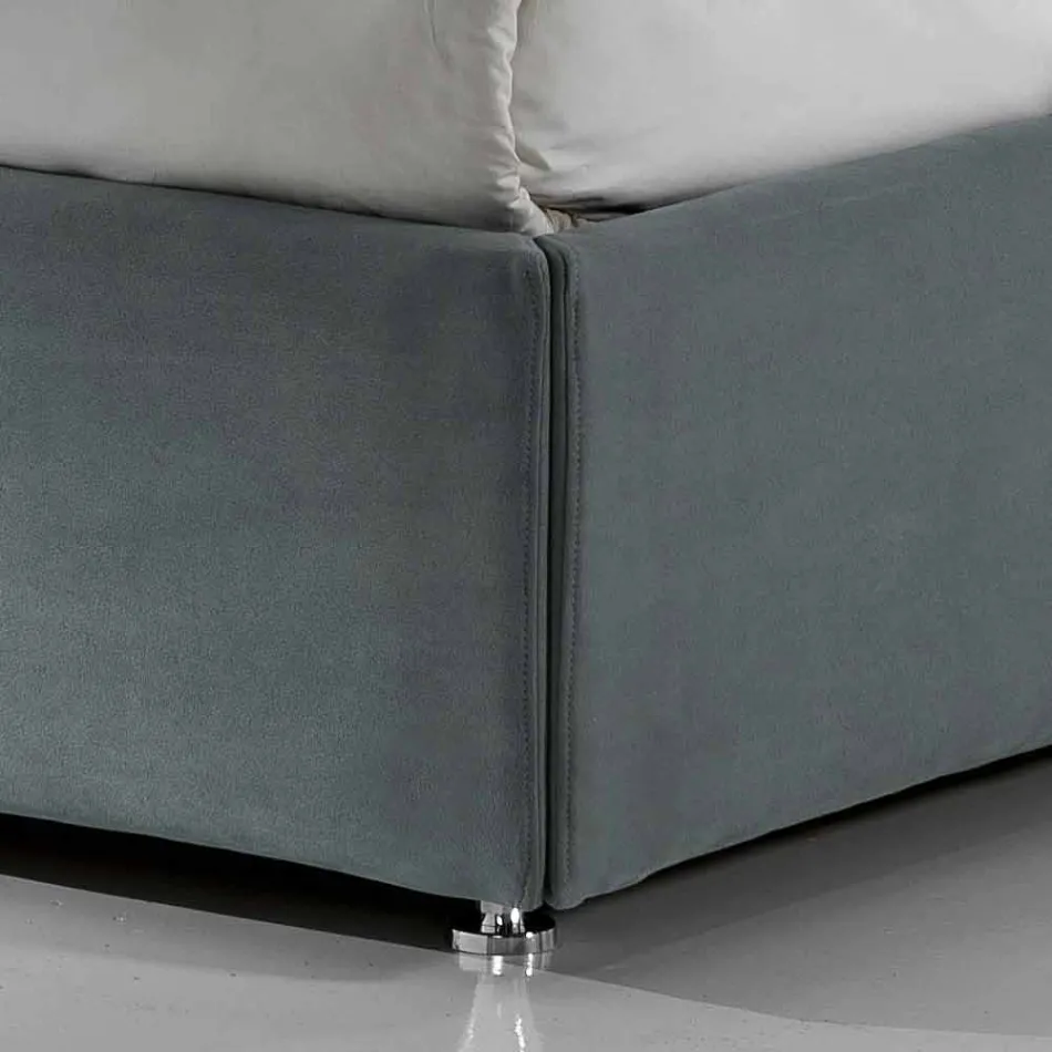 Současná čalouněné dvoulůžko s krabicí vrcholit 160x190 / 200 cm Slunce Viadurini