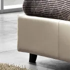 Manželská postel v umělé kůže s krabicí vrcholit 160x190 / 200 cm Mia Viadurini