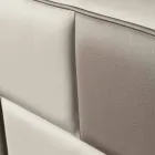 Manželská postel v umělé kůži s odkládací schránkou 160x190 / 200 cm Gin Viadurini