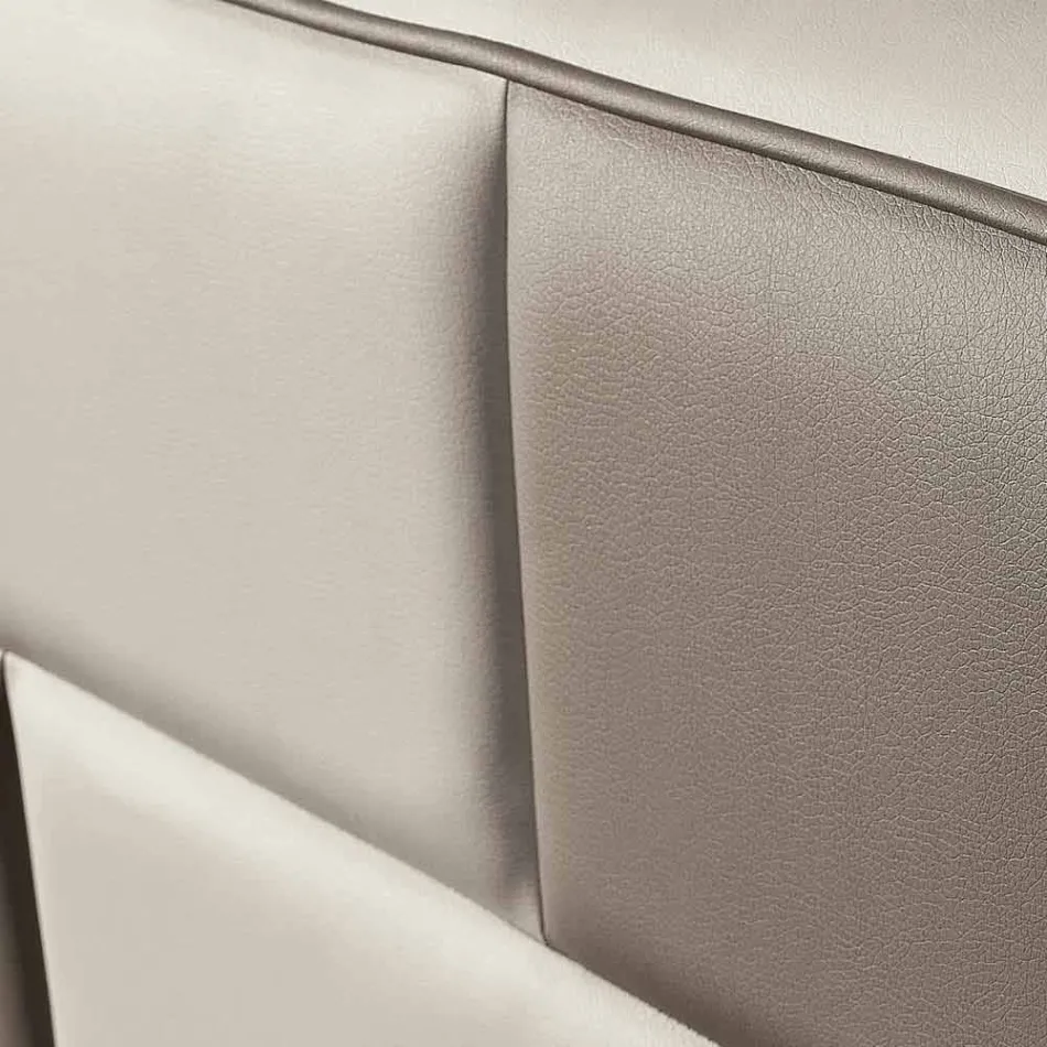 Manželská postel v umělé kůži s odkládací schránkou 160x190 / 200 cm Gin Viadurini