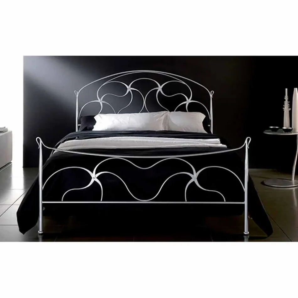 Manželská postel kované železné Swan Viadurini