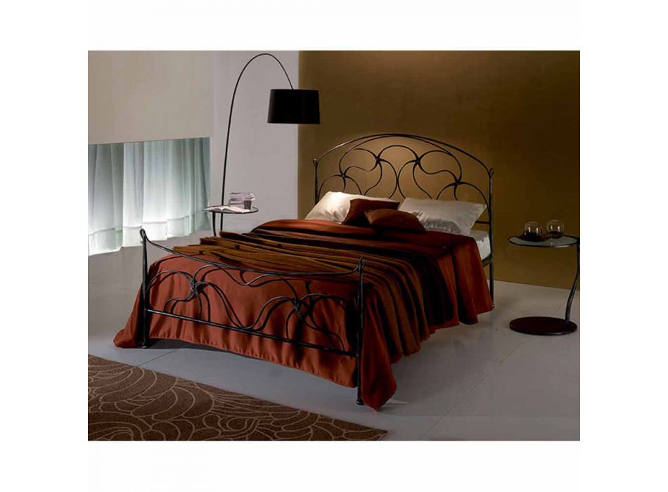 Manželská postel kované železné Swan Viadurini