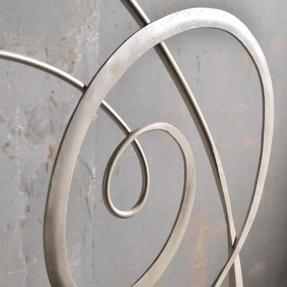 Manželská postel v tepaného železa s Athena houslový klíč dekorace Viadurini