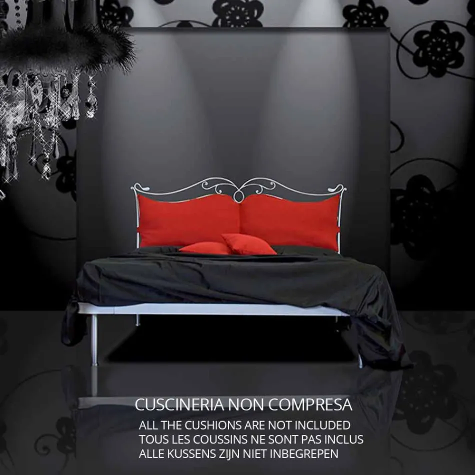 Manželská postel kované železné Febo Viadurini