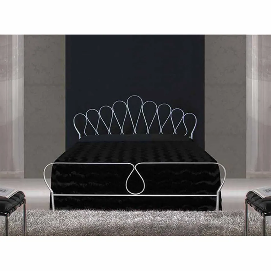 Manželská postel kované železné Sextant Viadurini