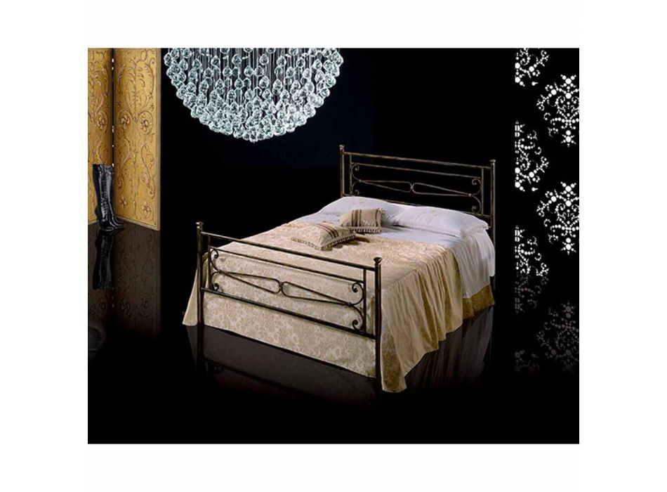 Manželská postel kované železné Topaz Viadurini