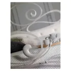 Železná manželská postel s koordinovaným podnožím Made in Italy - Laser Viadurini