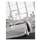 Železná manželská postel s koordinovaným podnožím Made in Italy - Laser Viadurini