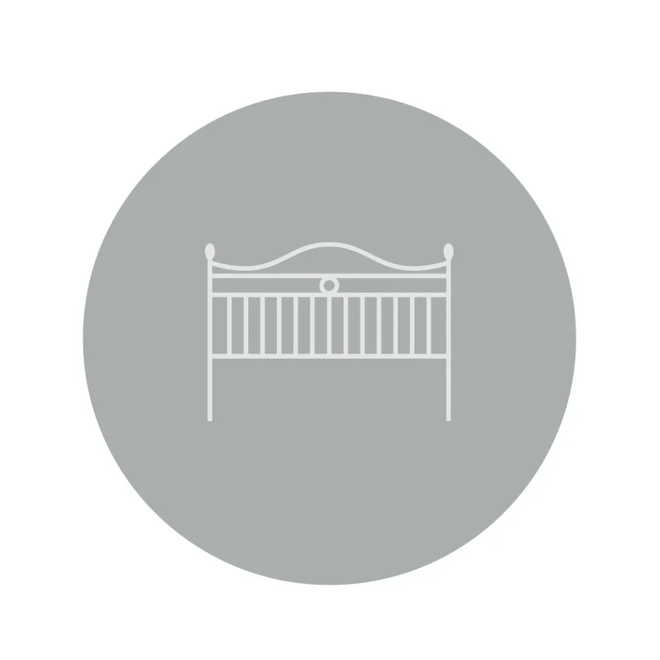 Železná manželská postel s volitelnou podnožkou Made in Italy - Lampo Viadurini