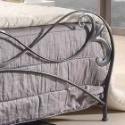 Iron manželská postel s čelem postele ve Allison kovanou čepelí Viadurini