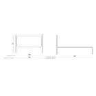 Manželská postel ze železa a pravé kůže, 2 noční stolky a matrace - důvody Viadurini