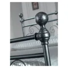 Manželská postel z černé stříbrné trubkové žehličky Made in Italy - Geometrie Viadurini