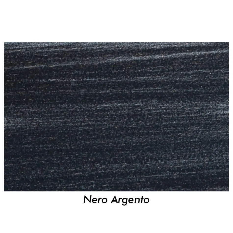 Manželská postel z černé stříbrné trubkové žehličky Made in Italy - Geometrie Viadurini