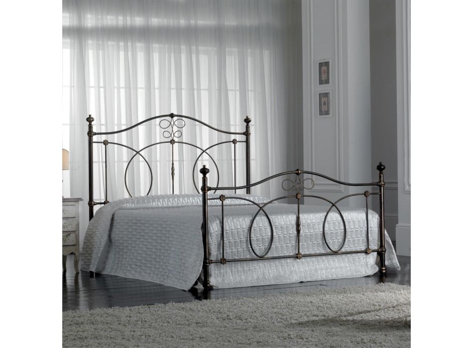 Manželská postel v zeleném nebo černém provedení Made in Italy - Poldo Viadurini