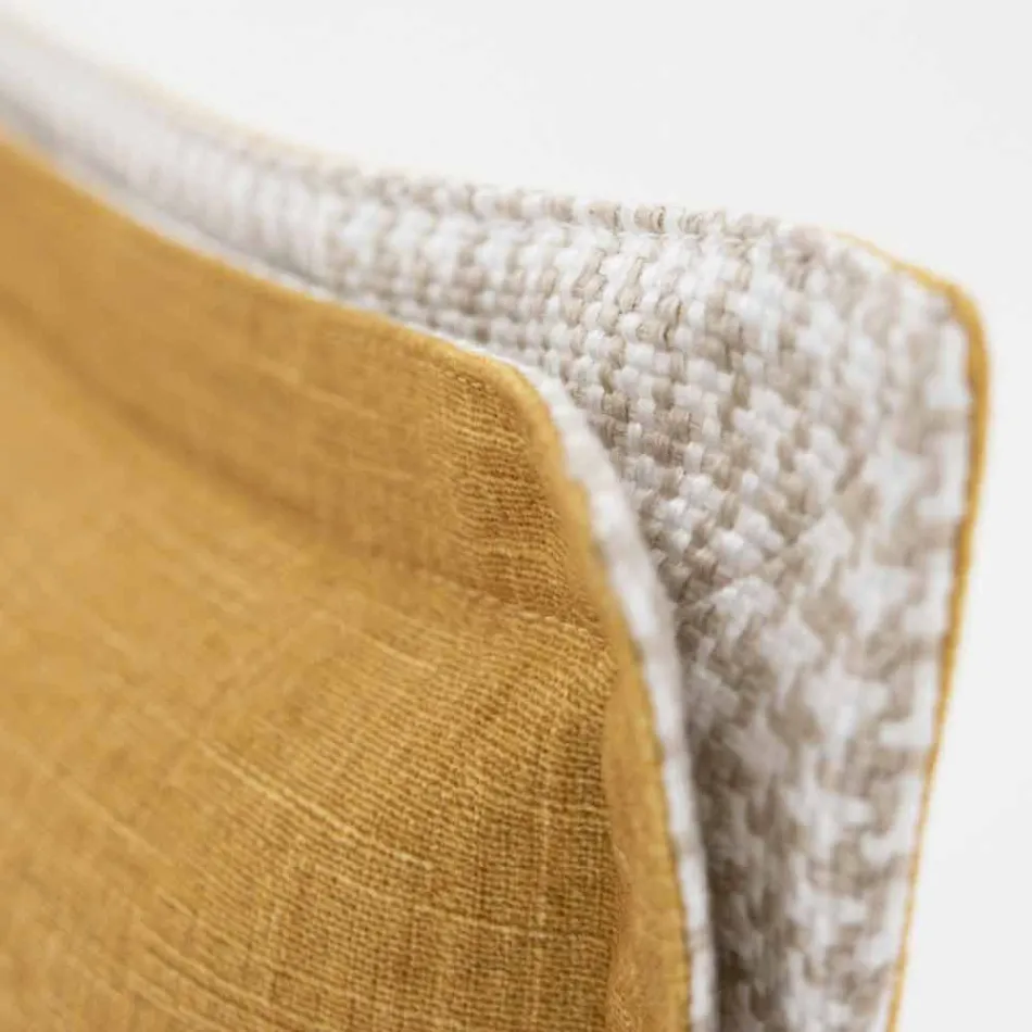 Manželská postel v látce s kovovými nohami vyrobená v Itálii - Glorio Viadurini