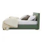 Manželská postel z látky nebo ekokůže s úložným prostorem Made in Italy – Etoile Viadurini