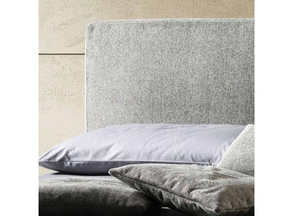 Manželská postel z látky nebo sametu s matrací Made in Italy - Ernesto Viadurini
