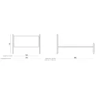 Manželská postel z pravé kůže s matrací a 2 nočními stolky - King Viadurini