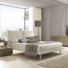 Moderní manželská postel, tenká základna, Iorca by Bolzan Viadurini