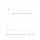 Moderní manželská postel s tenkou základnou Gaya New by Bolan Viadurini
