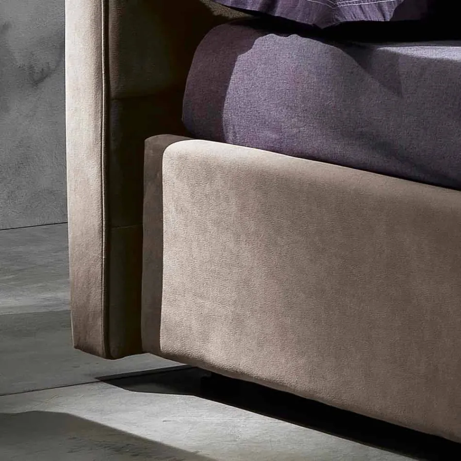 Současná dvoulůžko s úložným pole 160x190 / 200 cm Gin Viadurini