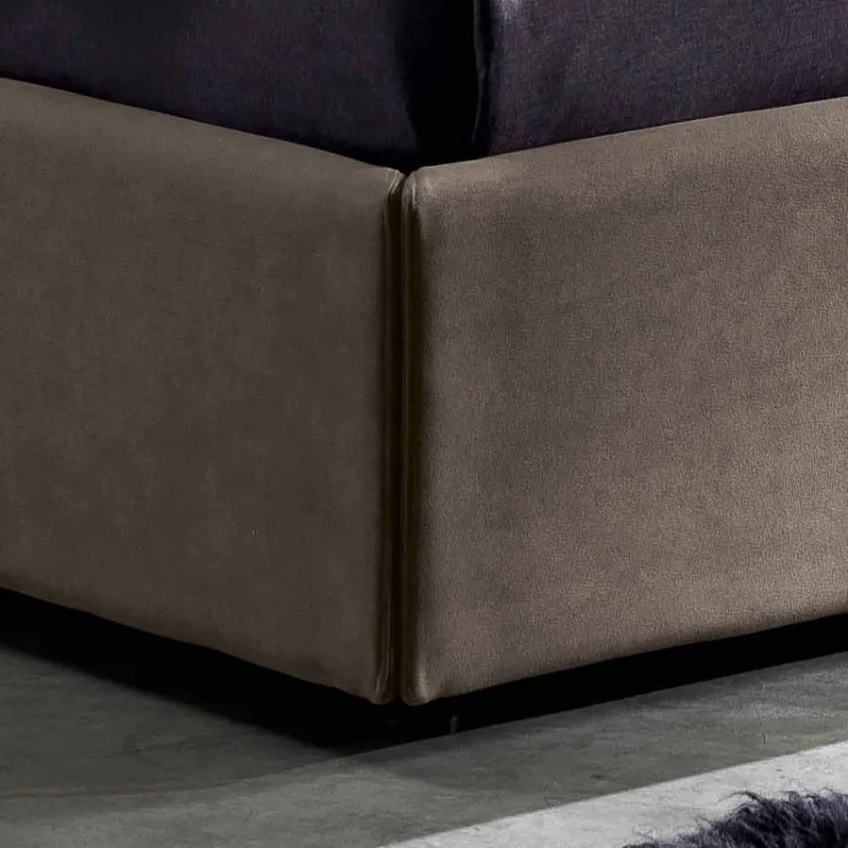 Současná dvoulůžko s úložným pole 160x190 / 200 cm Gin Viadurini