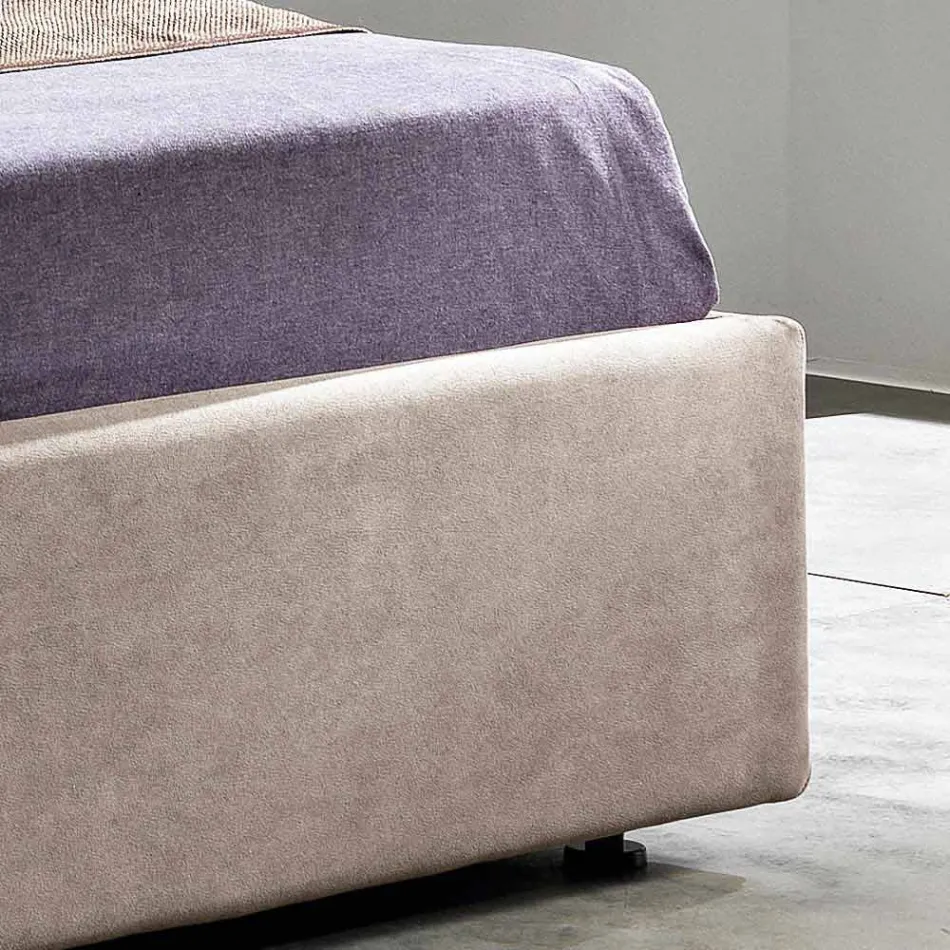 Současná dvoulůžko s úložným pole 160x190 / 200 cm Gin Viadurini