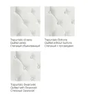 Moderní manželská postel s boxem a prošívaným čelem - Londýn Viadurini