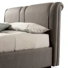 Moderní manželská postel s ohnivzdorným koženým boxem - Ania Viadurini