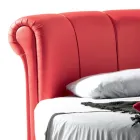 Luxusní kulatá moderní manželská postel z umělé kůže v Itálii - sen Viadurini