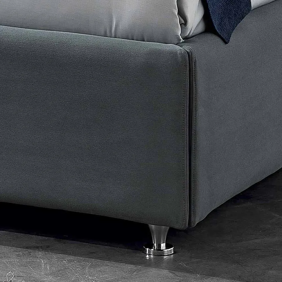 Současná čalouněné dvoulůžko s box vrcholit 160x190 / 200cm Mia Viadurini