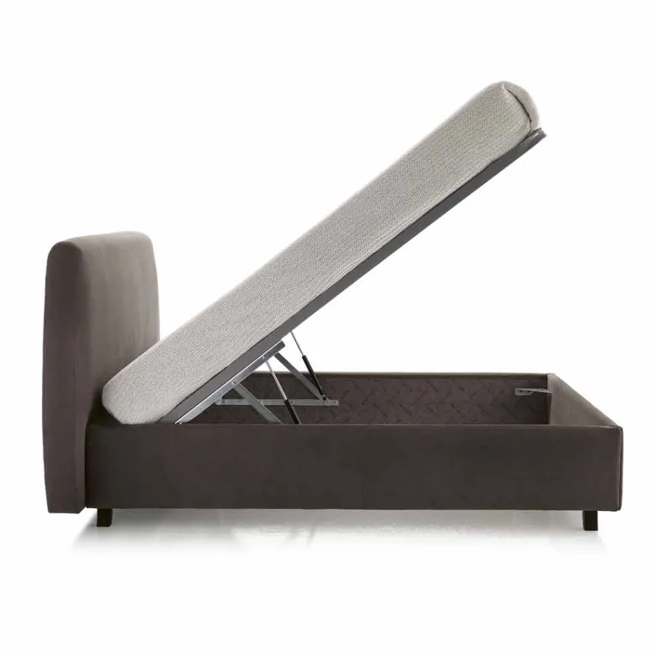 Současná čalouněné dvoulůžko s box vrcholit 160x190 / 200cm Mia Viadurini