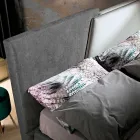 Moderní čalouněná manželská postel s prošívaným nebo hladkým designem - Aftamo Viadurini