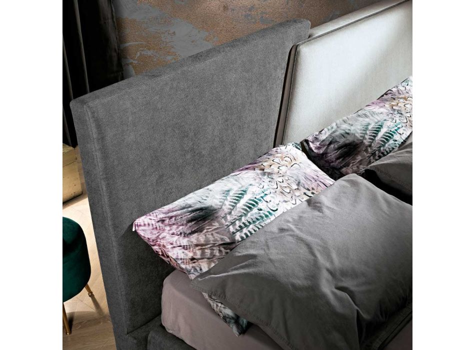 Moderní čalouněná manželská postel s prošívaným nebo hladkým designem - Aftamo Viadurini