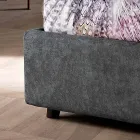 Moderní čalouněná manželská postel s prošívaným nebo hladkým designem - Aftamo Viadurini