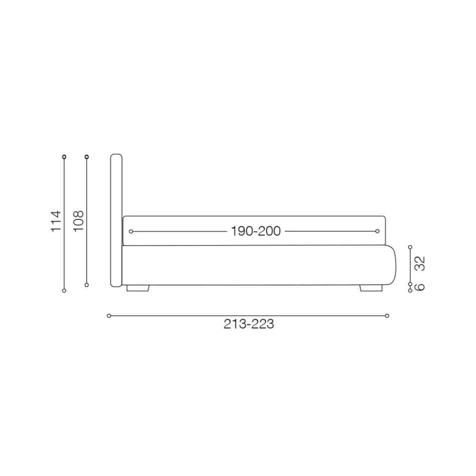 Moderní manželská postel z umělé kůže s úložným prostorem - Ozzano Viadurini
