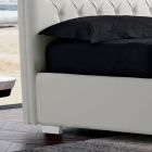 Moderní manželská postel z umělé kůže s úložným prostorem - Ozzano Viadurini