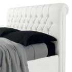 Moderní manželská postel z umělé kůže s úložným prostorem - Ozzano Viadurini