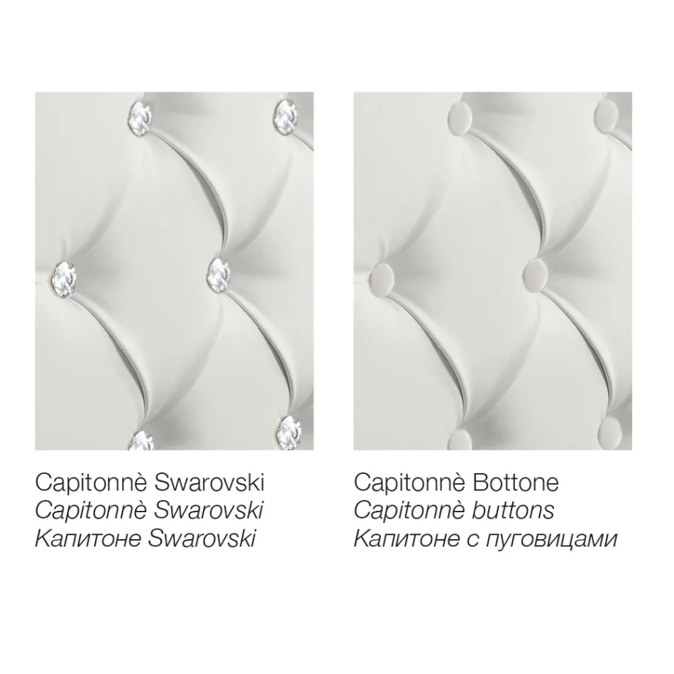 Moderní manželská postel z umělé kůže s úložným prostorem - Ozzano Viadurini